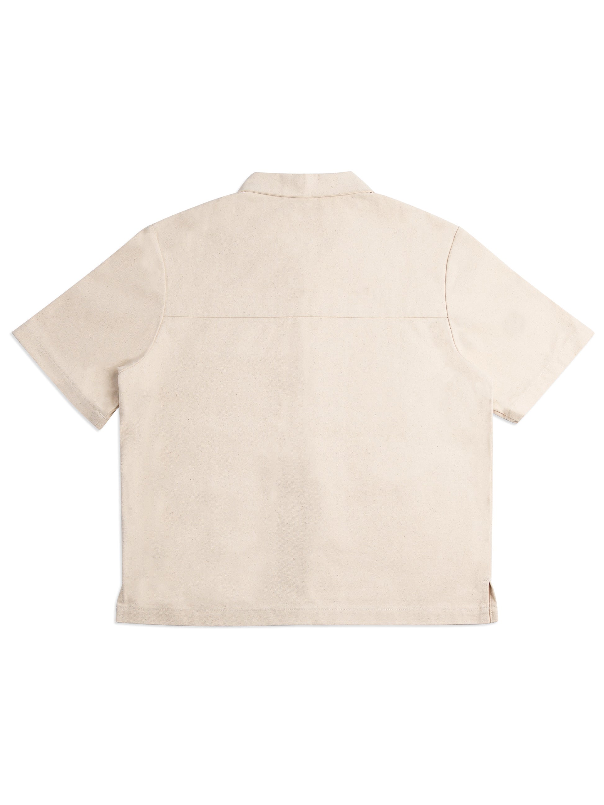 Ivory Canvas Button Up Shirt
