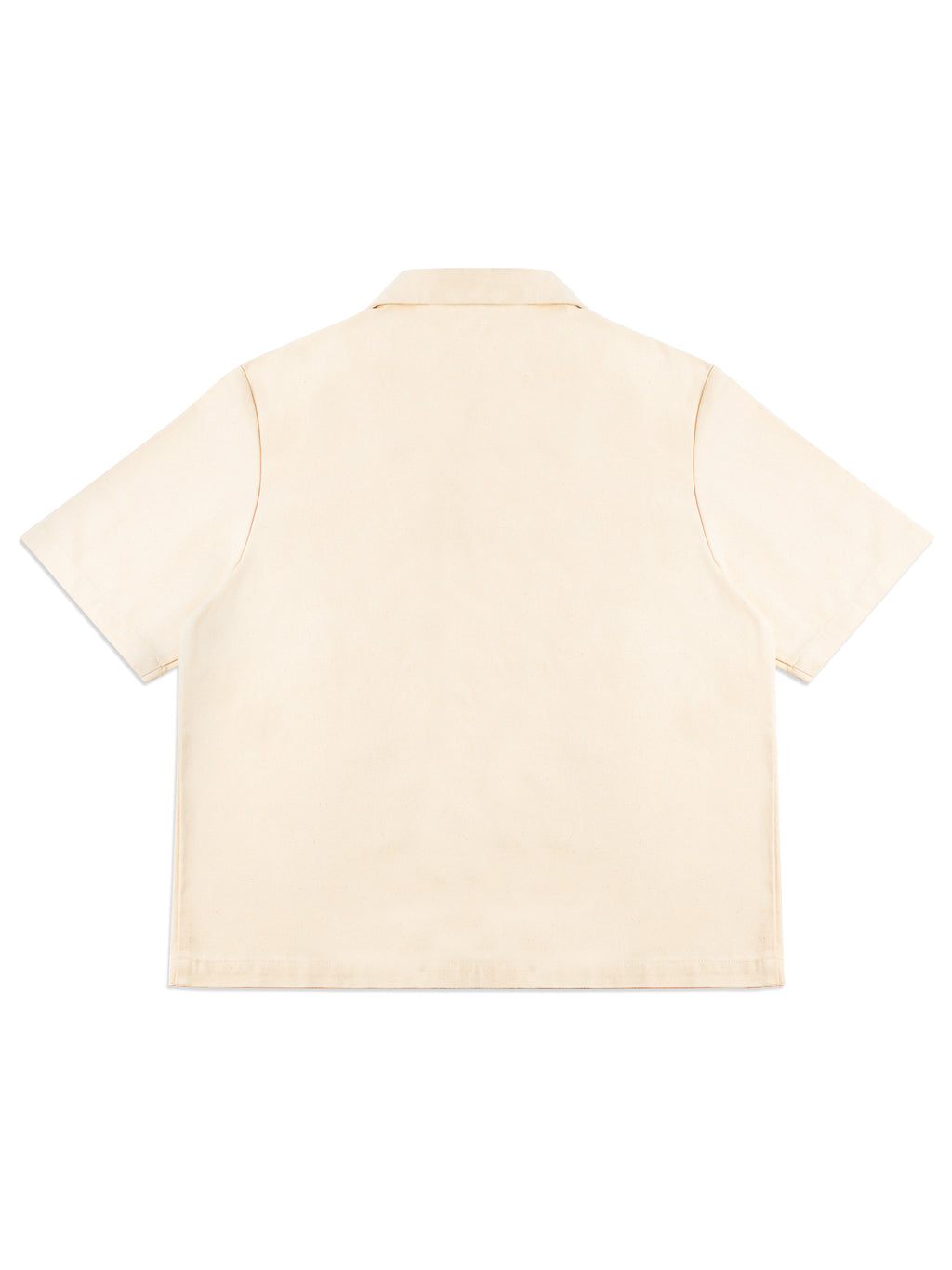 Ivory Canvas Frame Button Up Shirt