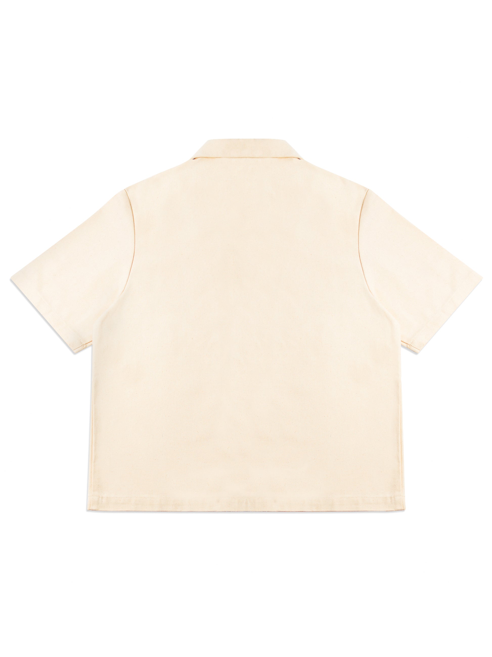 Ivory Canvas Frame Button Up Shirt
