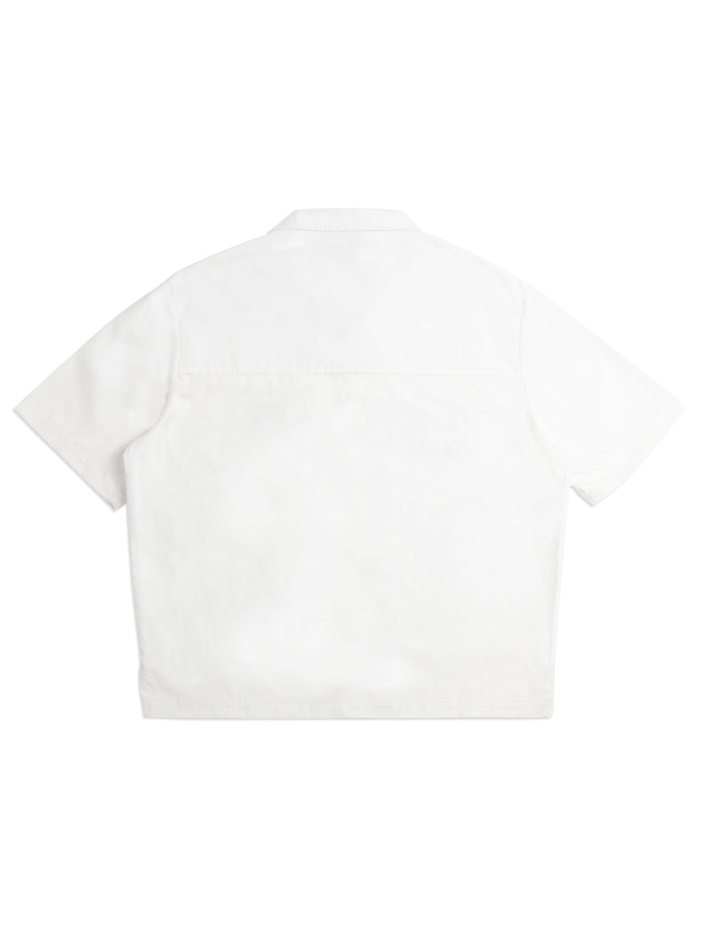 White Varsity Poplin Button Up Shirt
